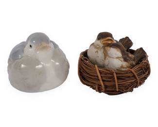 A Pair of Decorative Ceramic Bird Figurines