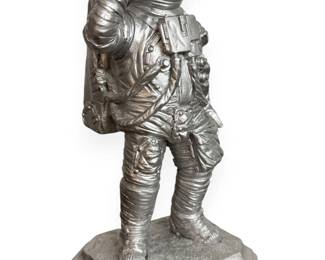 Silver-Toned Astronaut Figurine, Made in U.S.A.