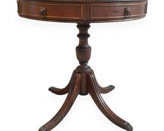 A Regency Style Mahogany Drum Pedestal Table