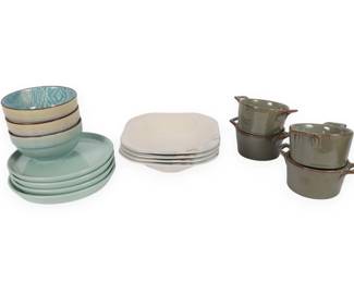 A Collection of Contemporary Ceramic Dinnerware and Serving Pieces