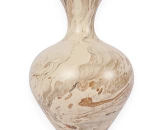 A Hand-Made Marbled Ceramic Vase, India