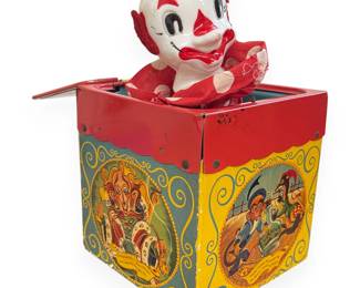 Vintage 1950s Mattel Music Maker Jack-in-the-Box Jolly-Tune The Clown