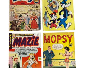 A Collection of Four Golden Age Humor and Teen Comics (Archie, Mopsy, Lil' Bad Wolf), c. 1950s