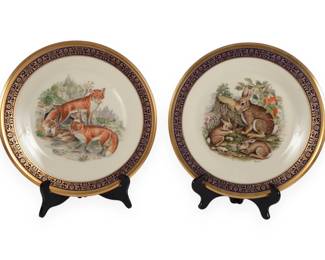 A Pair of Lenox 'Woodland Wildlife' Collector Plates by Boehm, 1974 and 1975