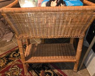 Wicker plant stand