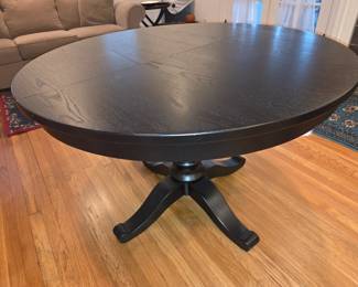 Crate & Barrel round table w/1 leaf