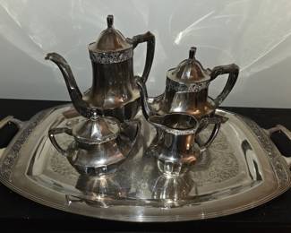Silver plate tea service