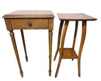 Tall Wood Side Tables
