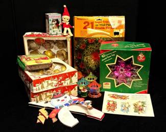 006 Vintage Glass Ornaments, Tree Toppers, Christmas Decor