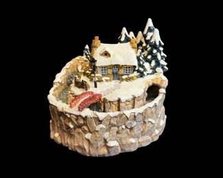 Thomas Kinkade 1997 Stonehearth Hutch Waterfall w Box
