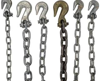 6 Metal Chains, 10 Ft And 20 Ft