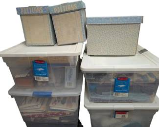 Sewing Mystery Lot Fabric, Patterns More