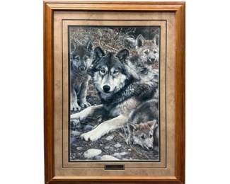 31 X 41 Framed Den Mother Wolf Print