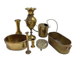 Brass Bud Vases, Planters, And More