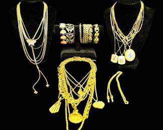 Gold Toned Costume Jewelry Sarah Coventry, Monet, Trifari, More