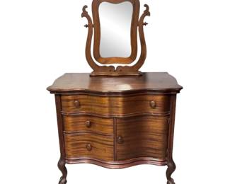 003 Antique Claw Foot Dry Sink w Mirror