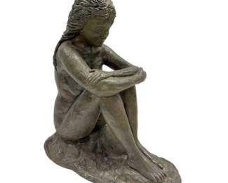 Seated Nude Woman Sculpture