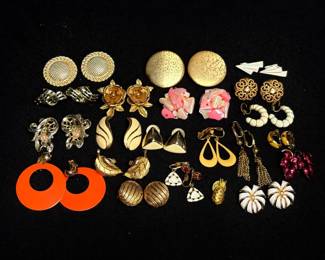 Gold Toned Clip On Earrings Sarah Coventry, Trifari, Coro, More
