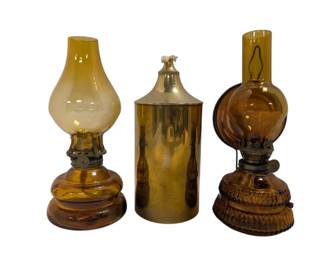 Glass Brass Oil Lamps