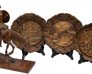 Don Quixote Carving, German Resin Plates