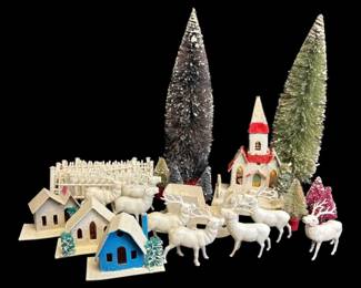 Vintage Putz House Church And More Seasonal Decor