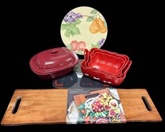 Pampered Chef Baker, Red Casserole Dishes, More