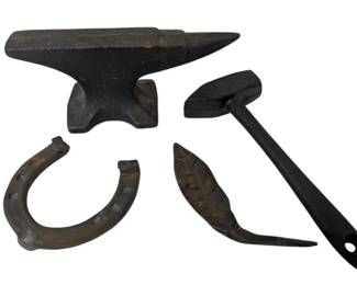 4 Inch Cast Iron Anvil, Hammer More