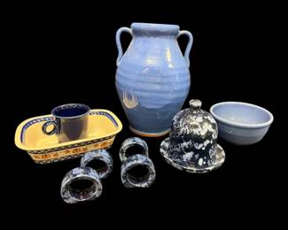 Blue Fiesta Mug, Terracotta Napkin Rings, More