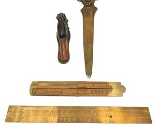 Brass Letter Opener, Rulers More