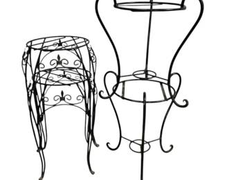 4 Small Metal Plant Stands