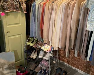 closet of cashmere sweaters