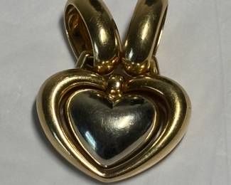 Signed 18K Chimento Heart Pendant!