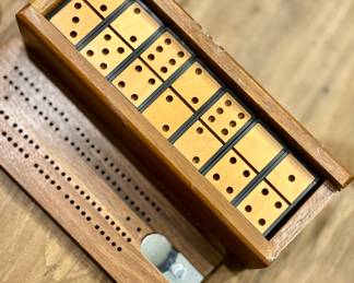 Vintage Domino set with wooden case