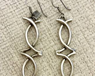 Mexico sterling silver Art Deco Earrings