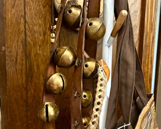 Vintage Sleigh Bells on leather strap