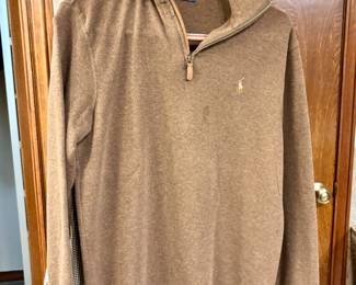 Ralph Lauren knit pullover sweater with partial zipper 
