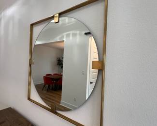 $400    39"Sq Brass finish on frame