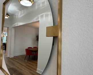 39"Sq Brass finish on frame