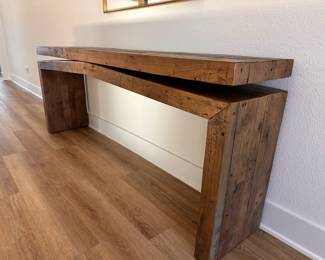 $460      
"Rustic Wood Console
79""W x 15""D x 31""H"