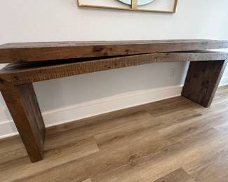 $460      
"Rustic Wood Console
79""W x 15""D x 31""H"