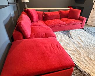 $1800        Red sectional-upstairs 