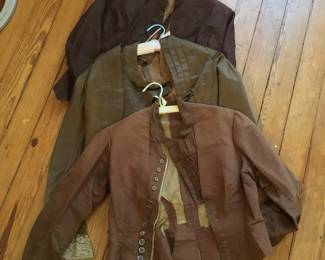 Victorian bodices, mostly silk 