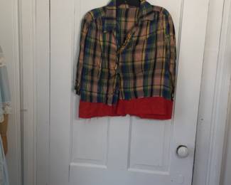 Vintage 1920s striped silk blouse.  The hem is out