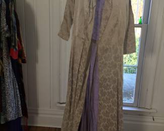 Vintage lavender and silver dressing gown