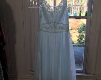 Ice blue 1950-1960 3/4 length nightgown.  We have these in multiple colors and some are sets 