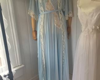 Vintage Ice Blue Olga Gold Label Set.Vintage Ice Blue Gold Label Olga.  I think there are four or five Gold label sets and some single gowns and robes.  