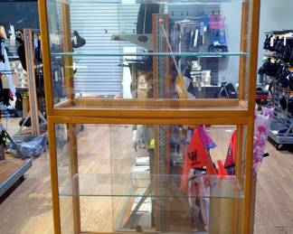 Waddell Locking Display Cabinet With Glass Shelving