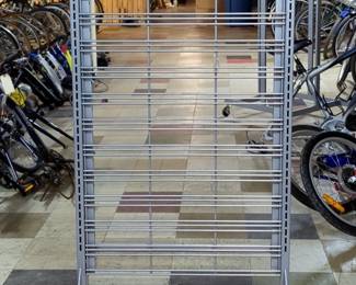 Metal and Wood Rolling Retail Display End Cap 