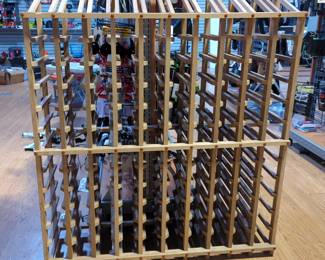 Wood Bottle Storage Rack 