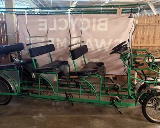 Vintage Novelty Six-Person Surrey Bicycle 